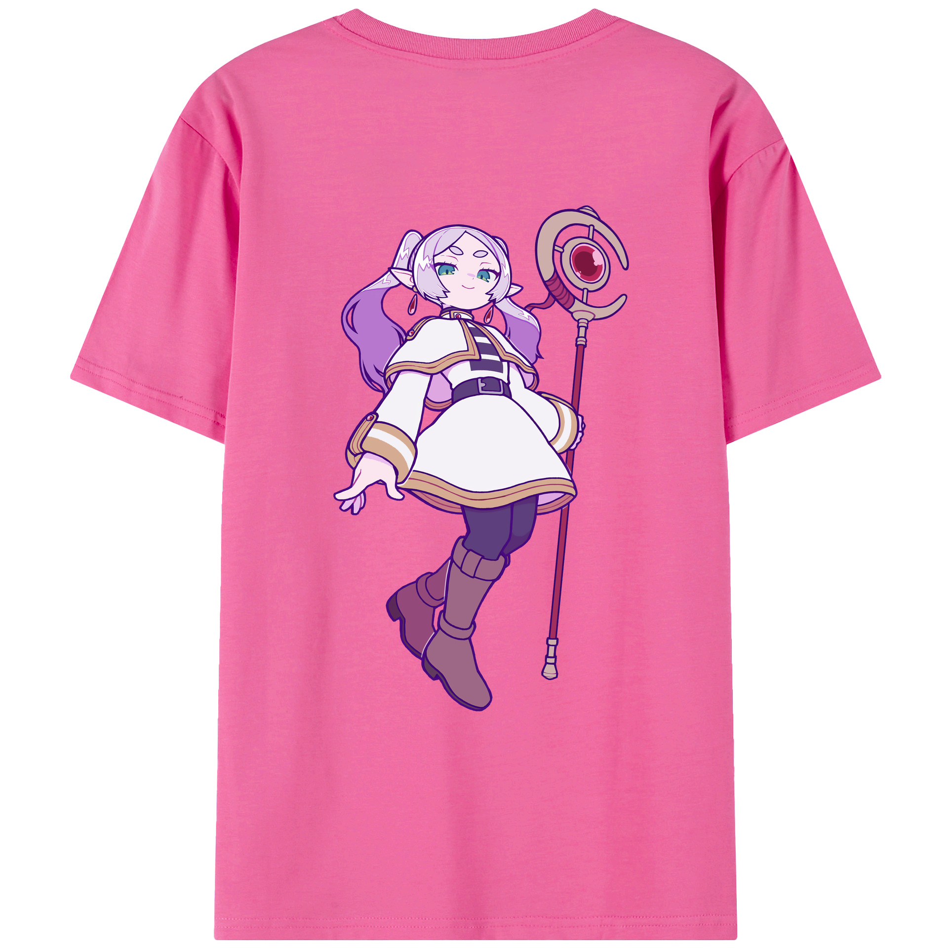 （画像用） 葬送のフリーレン Frieren レディース半袖Tシャツ(バックプリント)